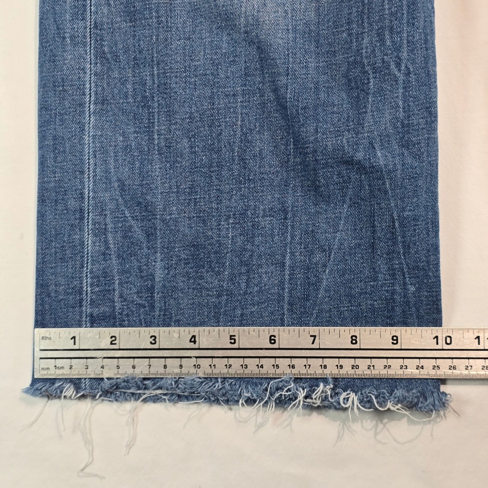 Banana Republic Wide Leg Jeans 27/4 Medium Wash Raw Hem High Rise 862757-008 - Picture 12 of 16